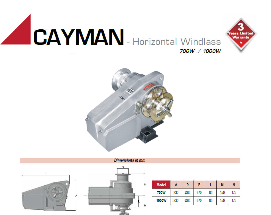 Lofrans Cayman windlass