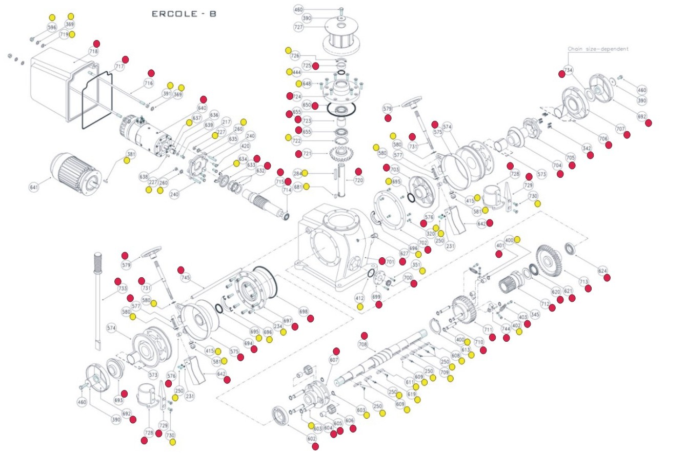 Lofrans Ercole B spare parts