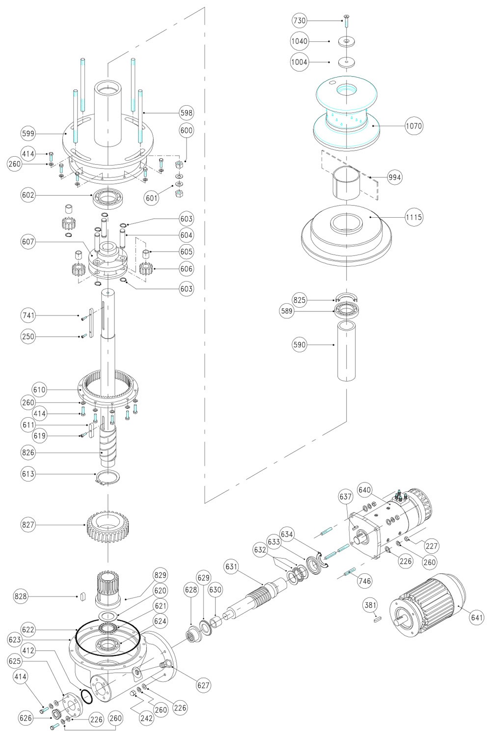 Lofrans T3000 spare parts