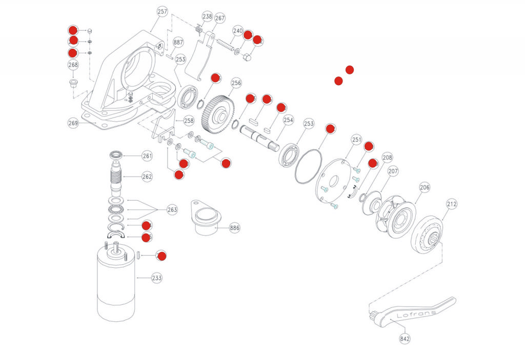 Lofrans Dorado parts list